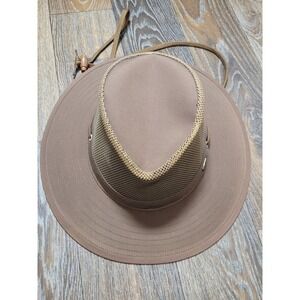 Outback Trading Co River Guide Mesh Hat Mens Large Brown Safari Hiking 1472